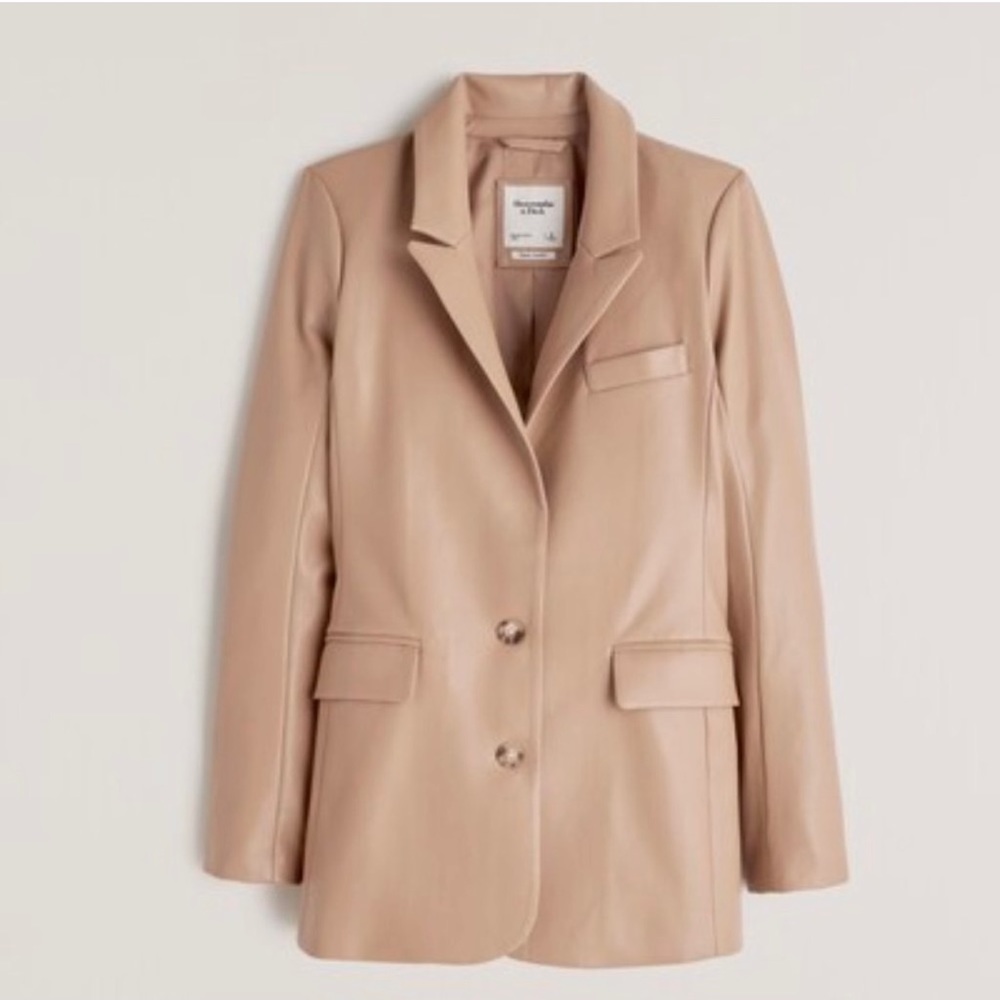 Abercrombie & Fitch Vegan Leather Blazer - Size Small